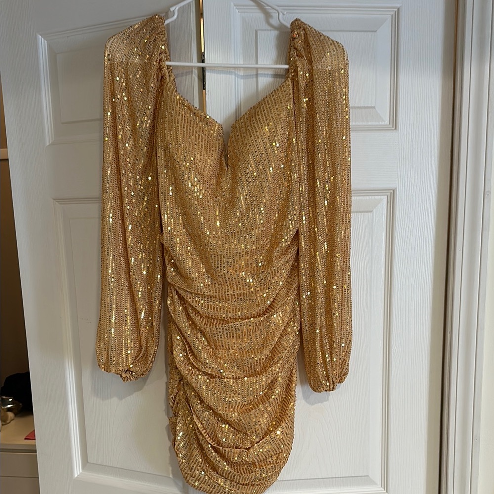 Gold Sequin Dress